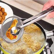 2 in 1 Multi-functional Oil Filter Spoon - Stainless Steel Fine Mesh Strainer Tongs Oil Filter Spoon - Kitchen Oil-Frying BBQ Filter, For Clip Oil-Frying Food icon