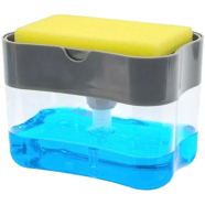 2-in-1 Soap Dispenser Pump and Sponge Caddy for Kitchen Bathroom Soap Dish and Clean Sponge Bathroom Dispenser Tools