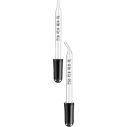2pcs Glass scale Medicine dropper elbow straight head 1ml 7*77 pointed oblique head essential oil bottle dropper