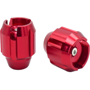 Universal Goyo Full Alloy Aluminium Motorcycle Slider Cap Or Gutli For Bike Red - 2 Pcs