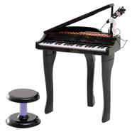37 Keys Electric Musical Piano Sounds of Nature Keyboard Toy for kids with Microphone and Chair for Boys and Girl Children (88022B)