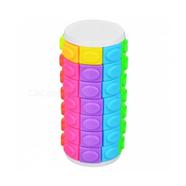 3D Rotate Slide Cylinder Cube Colorful Tower Stress Relief Cube