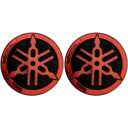 3D Yamaha Motorcycle Logo Tank Decal Emblem Self-Adhesive - 2 Pcs image