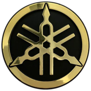 3D Yamaha Motorcycle Logo Tank Decal Emblem Self-Adhesive - 1 Pcs image