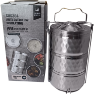 3 Bati SUS304 Anti Overflow Insulation Lunch Carrier