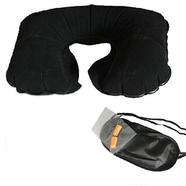 3 In 1 Air Travel Kit Combo - Inflatable Pillow, Ear Buds And Eye Mask