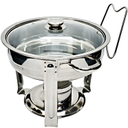 3 Liter Round Shape Buffet Chafing Dish with Glass Lid SY95861 icon