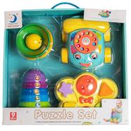 3 Pcs Baby Activity Toys Playset with Rainbow Stacking Telephone Car and Shape Shorter Learning Brain Developing toy for children Perfect gift 2220A icon
