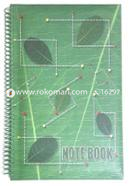 Hearts Essential Notebook - Green Leaf Design