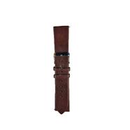 49mm Leather Strap For Smartwatch – Coffee Color