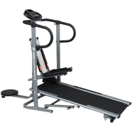 4-In-1 Manual Treadmill With Stepper High Quality And Strong Steel Frame - Gym Equipment (43kg)Dumbbell