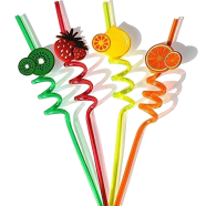 4 Pcs Straw For Kids and Party Useful For Juice Drinks Mock Tail in Attractive Designs (Assorted Print's and Multicolor) icon