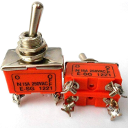 4-Pin Toggle ON-OFF Switch DPDT DC Moto Reverse image