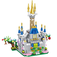 607Pcs 12in1 Fairy Tale Castle Girls Construction Building Blocks - Compatible Classic Bricks Kids Educational Toy