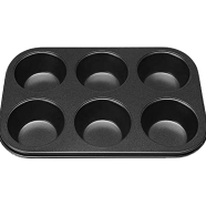 6 Cups Carbon Food Grade Stainless Steel Mini Muffin Bun Tray