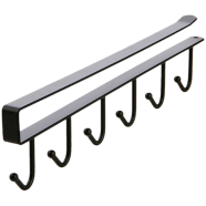 6 In 1 Cup Holder No Drill Under Cabinet Hook Hanger