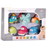 6 Pcs Cartoon Car Set Toy for Baby and Toddler Unbreakable (801)