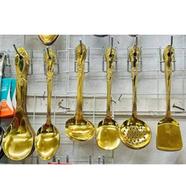 6 Pcs Stainless Steel Golden Serving Spoon Set