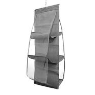 6 Pockets Clear Hanging Purse Hand Tote Bag Storage Organizer Closet Rack