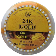 6 in 1 24k Gold Soothing, Brightening, Whitening, Moisturizing Facial Kit - 500 ml