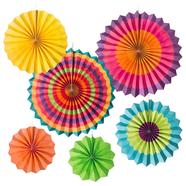 6 in 1 Paper Fan Flowerpaper Hanging For Happy Birthday Party