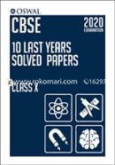 10 Last Years Solved Papers: CBSE Class 10 for 2020 Examination