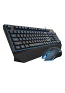 Backlit Gaming Keyboard and Optical Gaming Mouse (USB Wired) - V120S (Black)