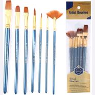 Paint Brush Set and 1 Pieces Artist Color Round Palette- 7 Pcs 