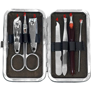 7 in 1 Stainless Steel Manicure Set and Pedicure Set and Nail Scissors - Silver
