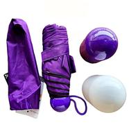 7 inch Mini Folding Umbrella with Cute Capsule Case - Purple
