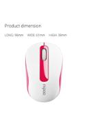 Wireless Mouse M10 (White and Pink)