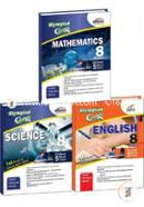 Olympiad Champs Science, Mathematics, English Class 8 with 15 Mock Online Olympiad Tests (set of 3 books) 