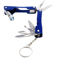 9 in 1 Micro Plier Tool Kit LED Flash Light Knife