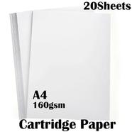 Cartridge A4 White Papers 160 GSM - 20 Sheets