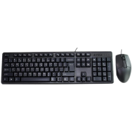 A4tech Kk-3330 Multimedia Fn Wired Usb Keyboard Mouse Combo-Black image