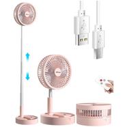 AICase Stand Fan,Folding Portable Telescopic Floor/USB Desk Fan with 7200mAh Rechargeable Battery image