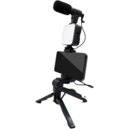 AY-49 Video Vlogger Kits Microphone LED Fill Light Mini Tripod With Remote For Phone Vlog Video Recording Condenser image