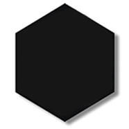 Abhab Hexagon Canvas 12 inch Black