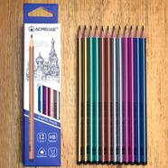 Acmeliae HB MultiColor Body Graphite Pencils 43517 - (12pcs/Box)
