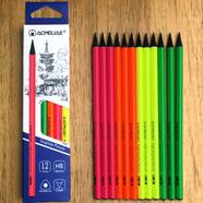 Acmeliae HB Neon MultiColor Body Graphite Pencils 43515 - (12pcs/Box)