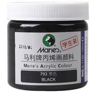 Maries Acrylic Colour Black - 100 ml