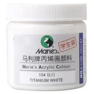 Maries Acrylic Colour Titanium White- 100ml 