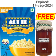 BUY 1 Act II IPC Golden Sizzle Popcorn, 50 gm (Buy 5 Get1) GET 1 Mustard Honey 250gm FREE!! - COM5-AB02