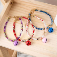 Adjustable Japanese Pet Collar Retro-Style Cat Neck Ring With Bell icon