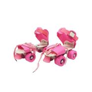 Skating Shoes Adjustable Roller Front Brakes (skate_shoe_4w_adj5-18_p) - Pink