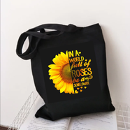 Aesthetic Canvas Tote Bag For Women With Zipper - BF-196