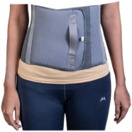 After Delivery Abdominal Belt Tummy Reduction Trimmer Belly Slimming Binder Abdominal Compression Support Gray Hook and Loop Closure for Women and Men