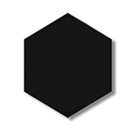 Ahbab Hexagon Canvas 10 inch Black