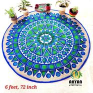 Ahyan Handicraft 1 Pcs Regular Jute Round Floor Mat/Rug (3 feet) with 3 Pcs Planter Basket Set Combo image