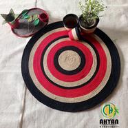 Ahyan Handicraft 1 Pcs Regular Jute Round Floor Mat/Rug (3 feet) with 3 Pcs Planter Basket Set Combo image